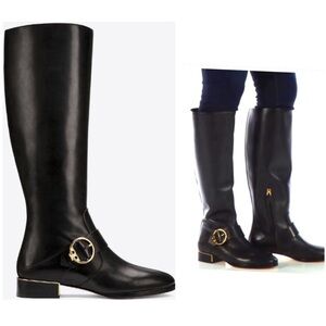 Tory Burch Sofia Buckled Riding Boot In Black
